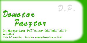 domotor pasztor business card